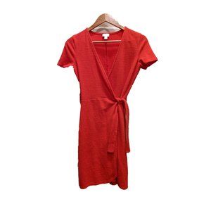 J. Crew Red Wrap Dress - XXS